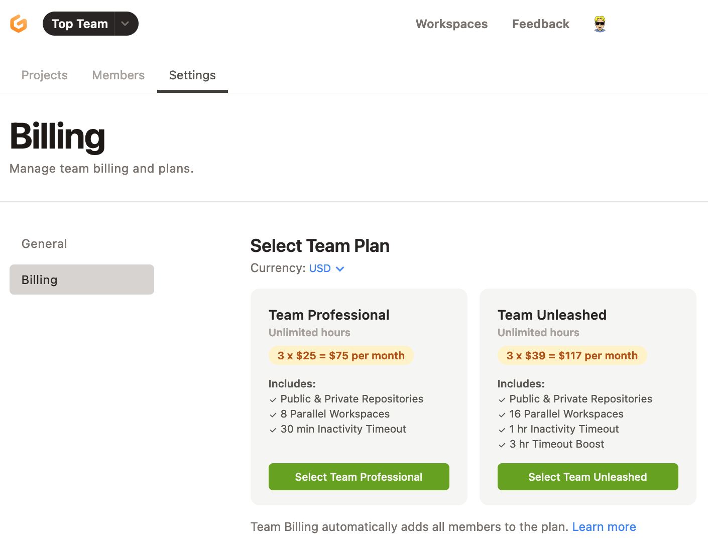 Team Billing New